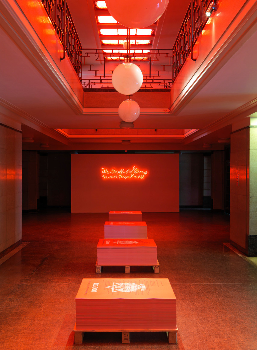 And Europe will be stunned,&nbsp;Artangel, Hornsey Town Hall, 2012, Installation view