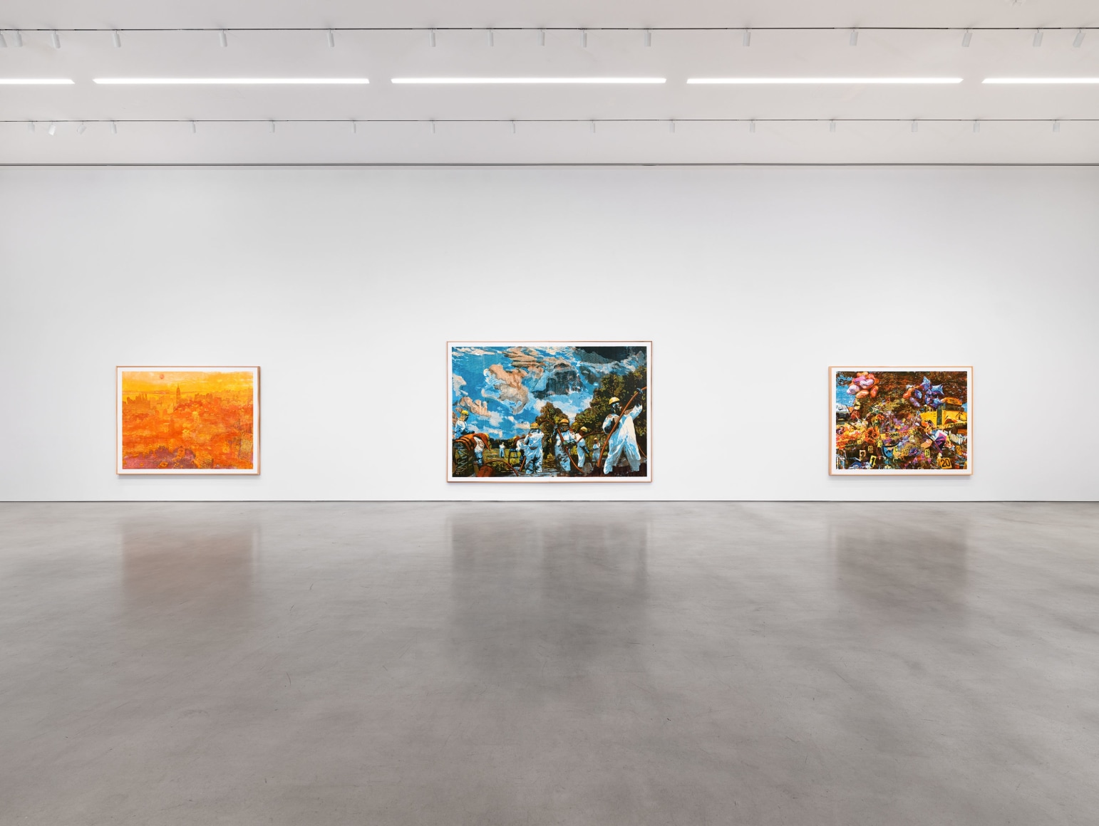 Installation view, Zorawar Sidhu and Rob Swainston,&nbsp;Flash Point, Petzel, 2025