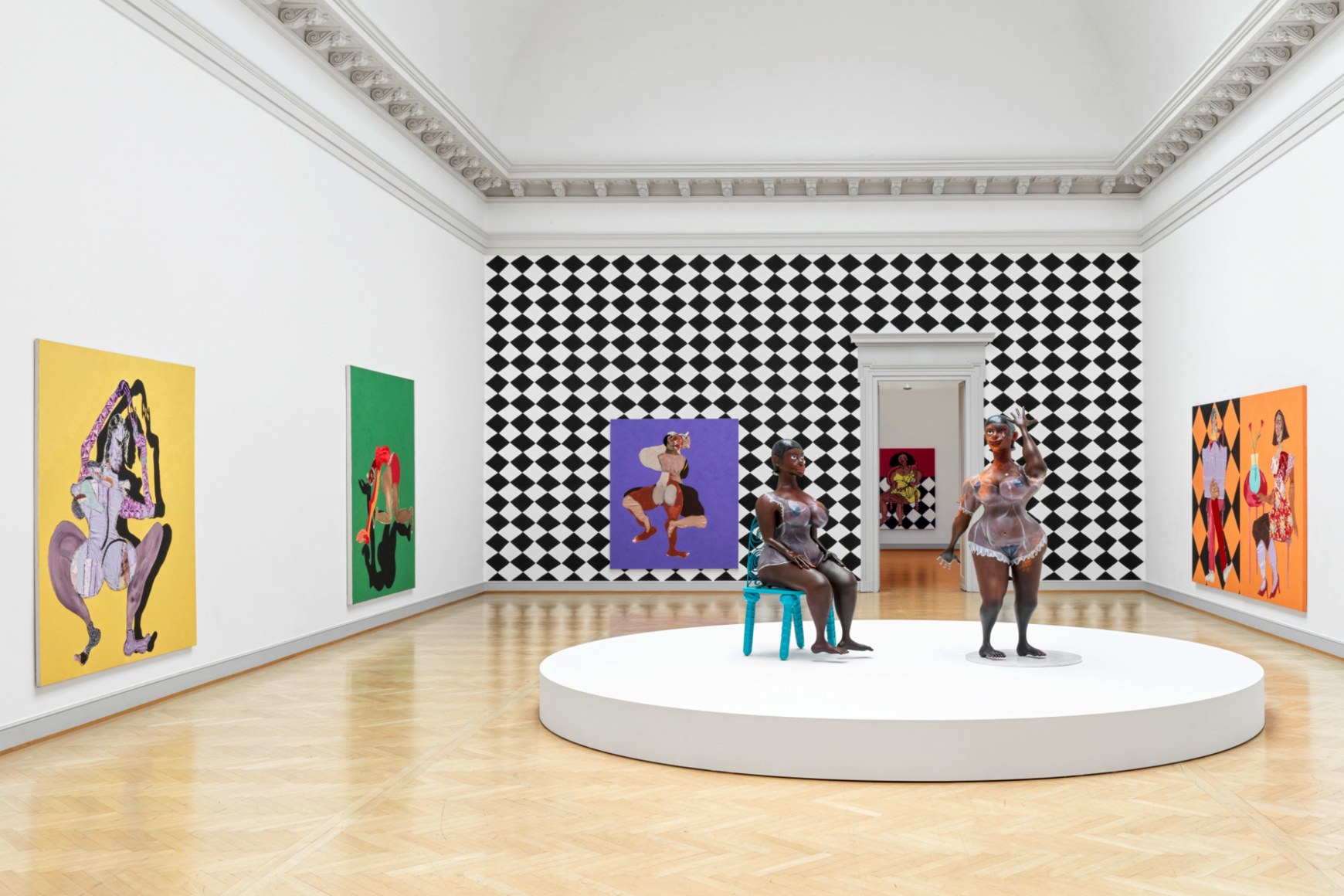 Installation view, Tschabalala Self, Inside Out, Kunstmuseum St. Gallen, 2023