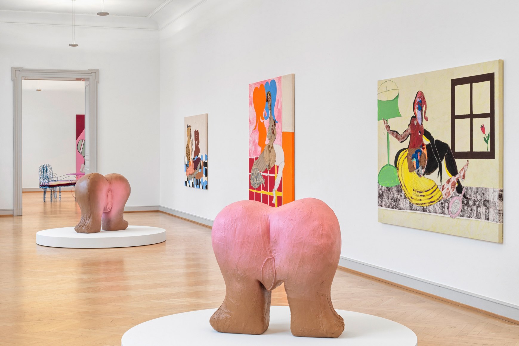 Installation view, Tschabalala Self, Inside Out, Kunstmuseum St. Gallen, 2023