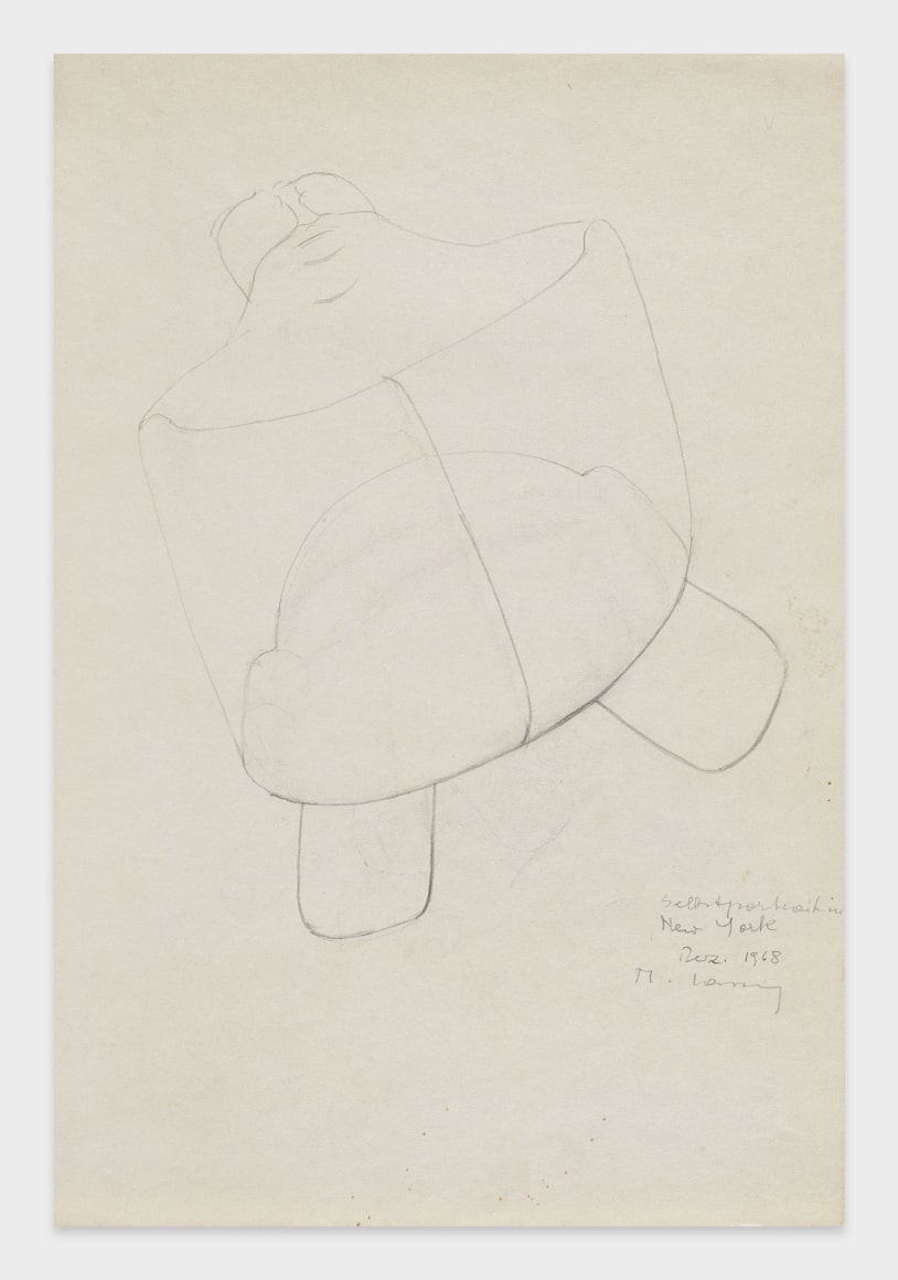 Maria Lassnig, Selbsportrait in New York