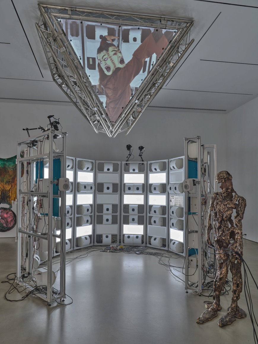 Installation view,&nbsp;In the Expanded Penalty Box: Did You Happen to See the Most Beautiful Fox?, Raphaela Vogel, Petzel, 2024