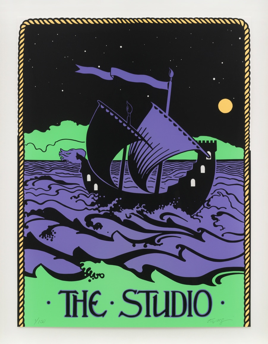 Emily Mae Smith, Raft on Siren Sea (Night)