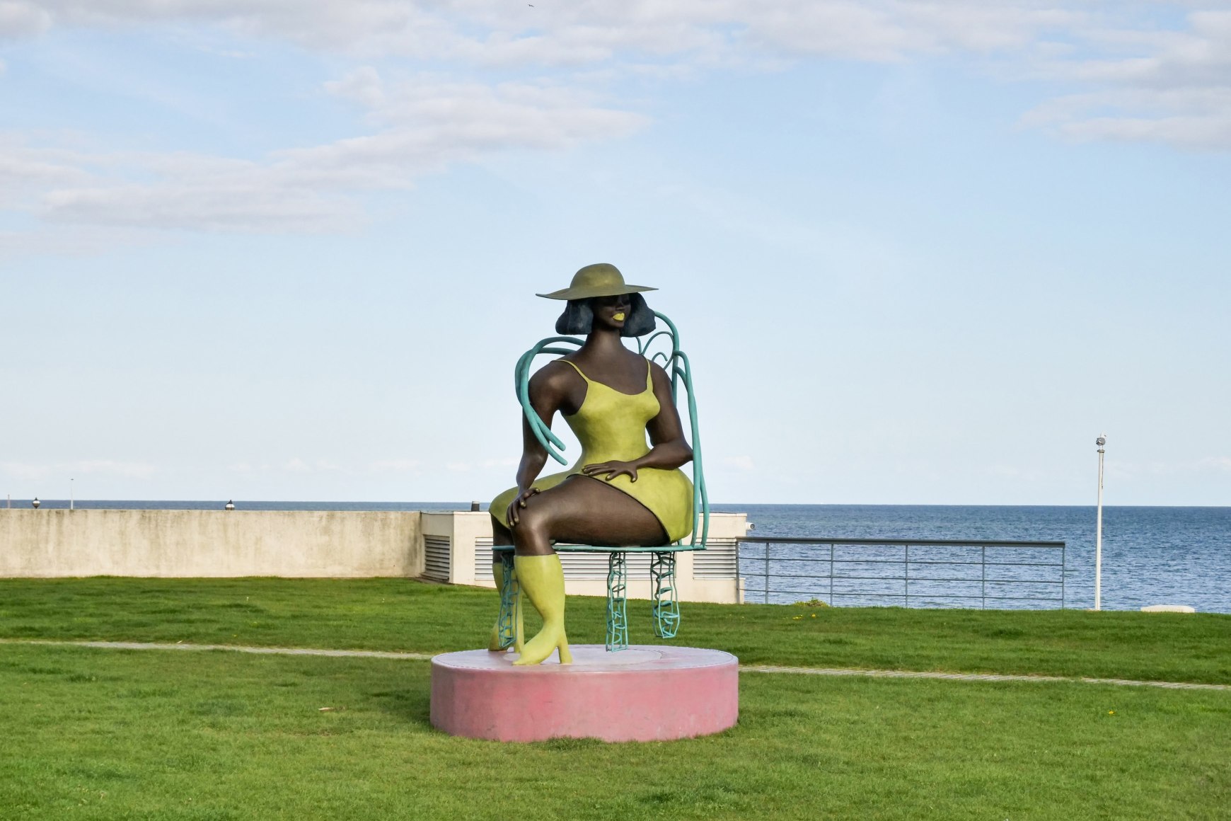 Installation view, Tschabalala Self, Seated, Bexhill On Sea, UK, 2023