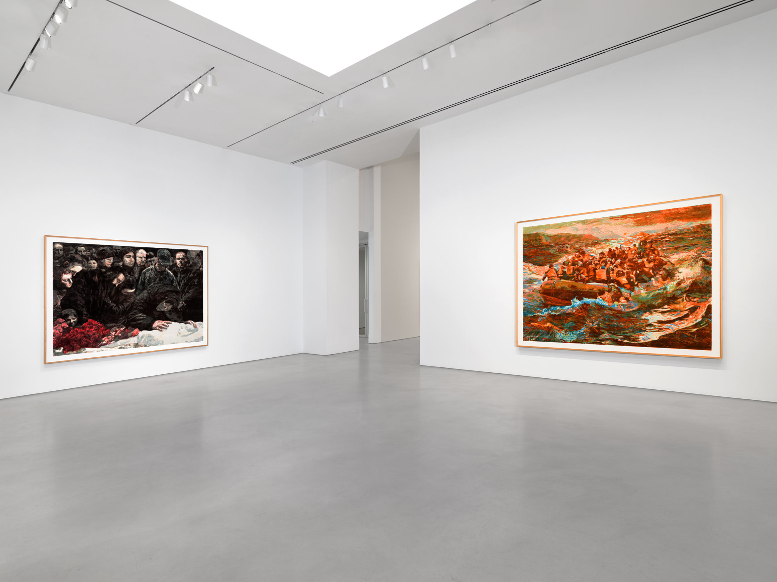 Installation view, Zorawar Sidhu and Rob Swainston,&nbsp;Flash Point, Petzel, 2025