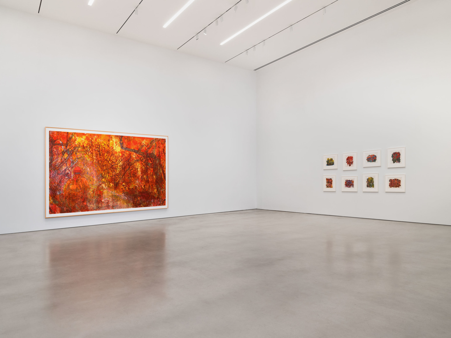 Installation view, Zorawar Sidhu and Rob Swainston,&nbsp;Flash Point, Petzel, 2025