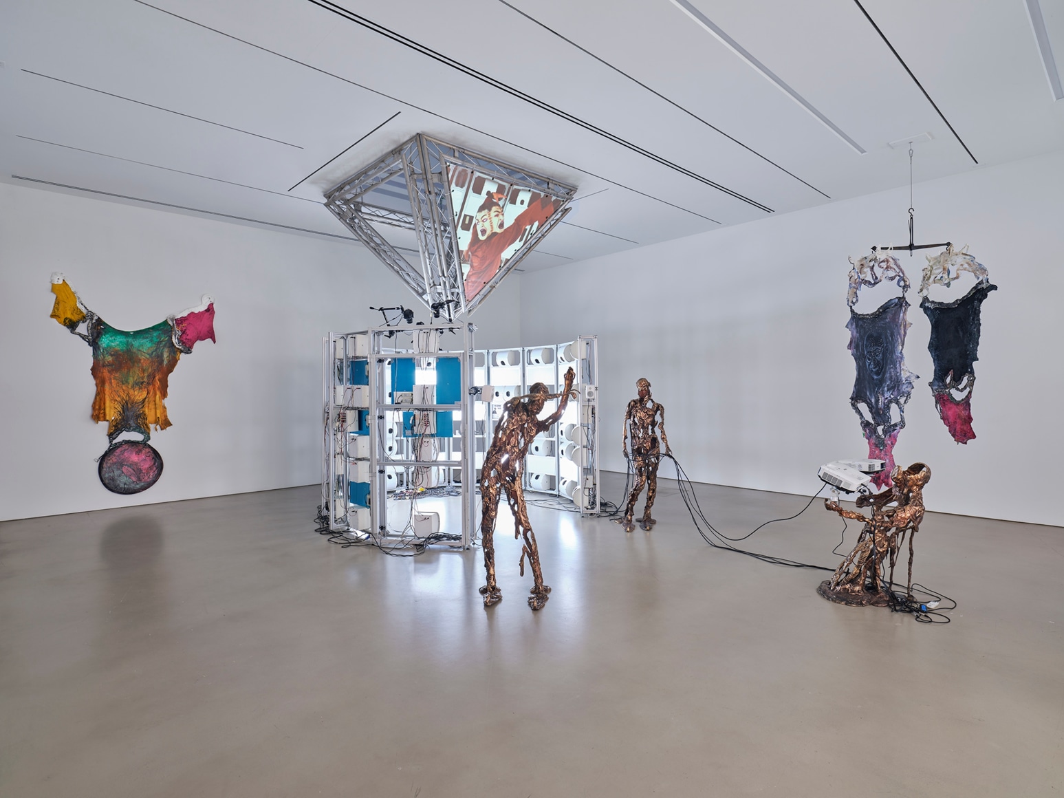 Installation view, Raphaela Vogel,&nbsp;In the Expanded Penalty Box: Did You Happen to See the Most Beautiful Fox?, Petzel, New York, 2024