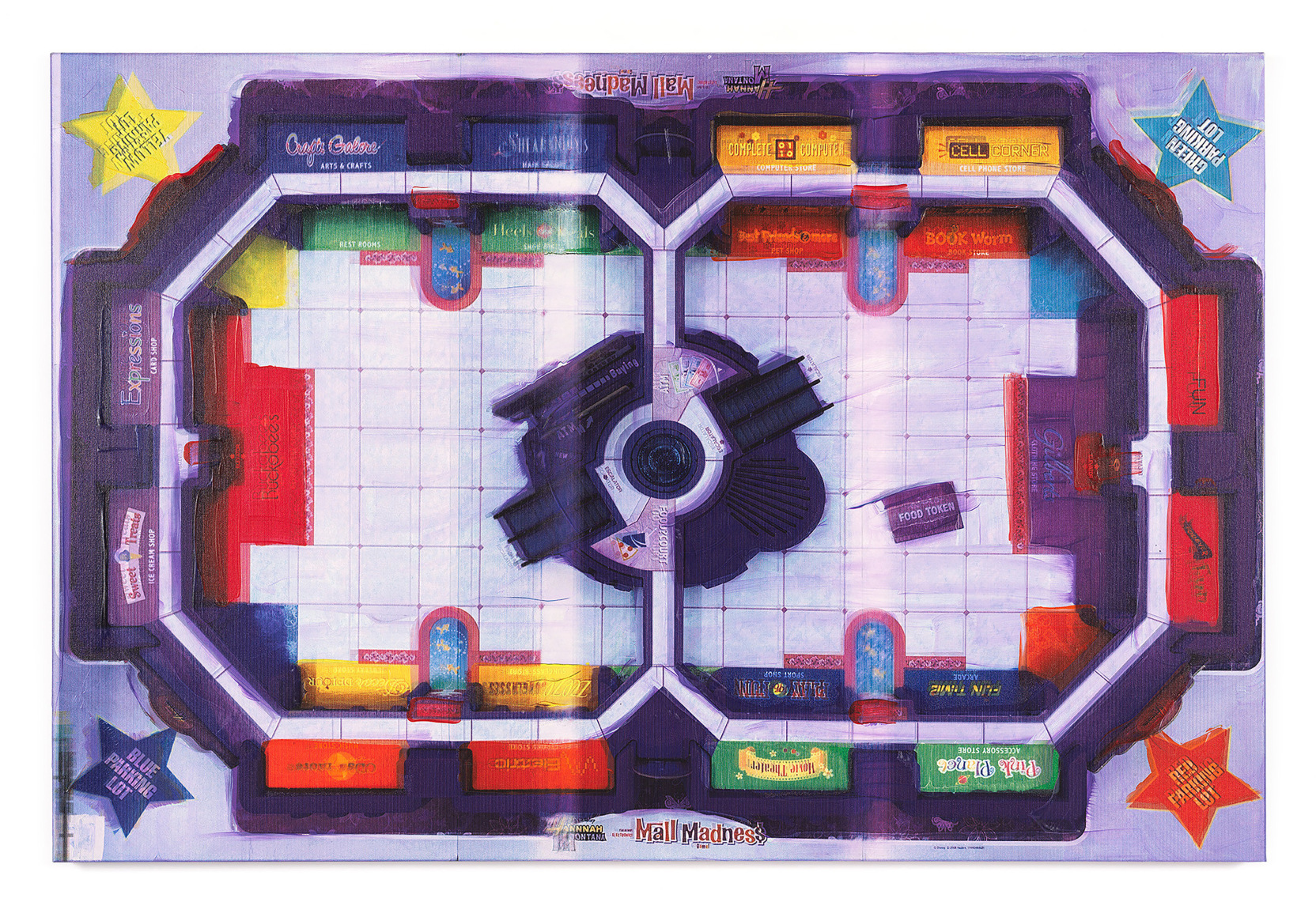 Simon Denny, Dungeon map 3: Mall Madness board, 2024