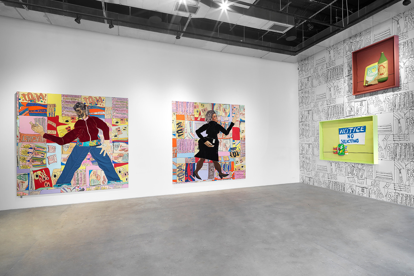 Installation view, Tschabalala Self, Bodega Run, Swiss Institute, New York, 2024