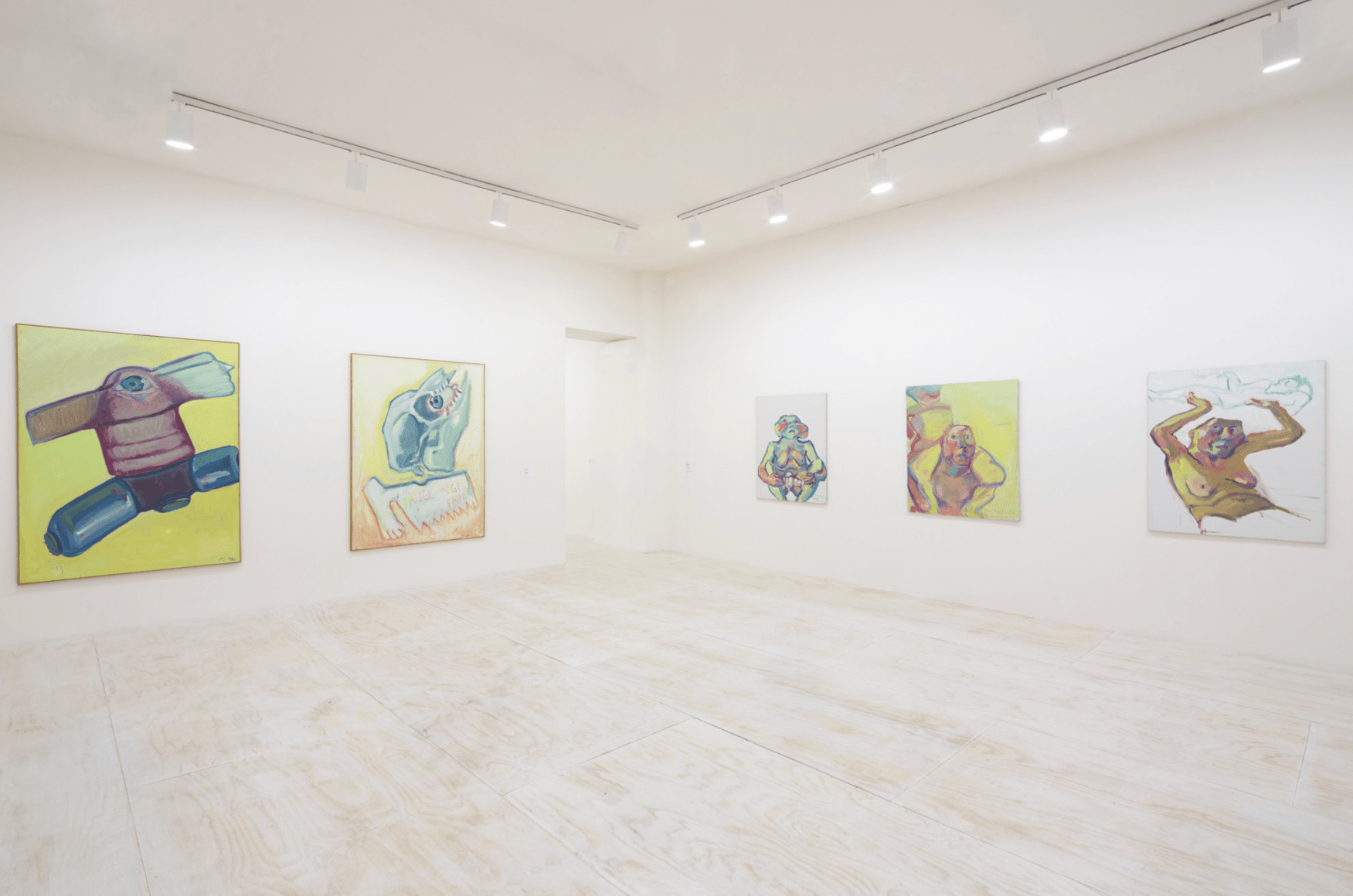 Maria Lassnig. Installation view, 2014. MoMA PS1, Long Island City, New York. Photo: Matthew Septimus.