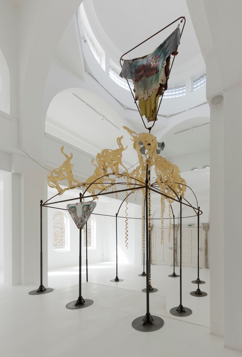 Installation view, Raphaela Vogel, International Comparison, Centre d&#039;art contemporain - la synagogue de Delme, France, 2024