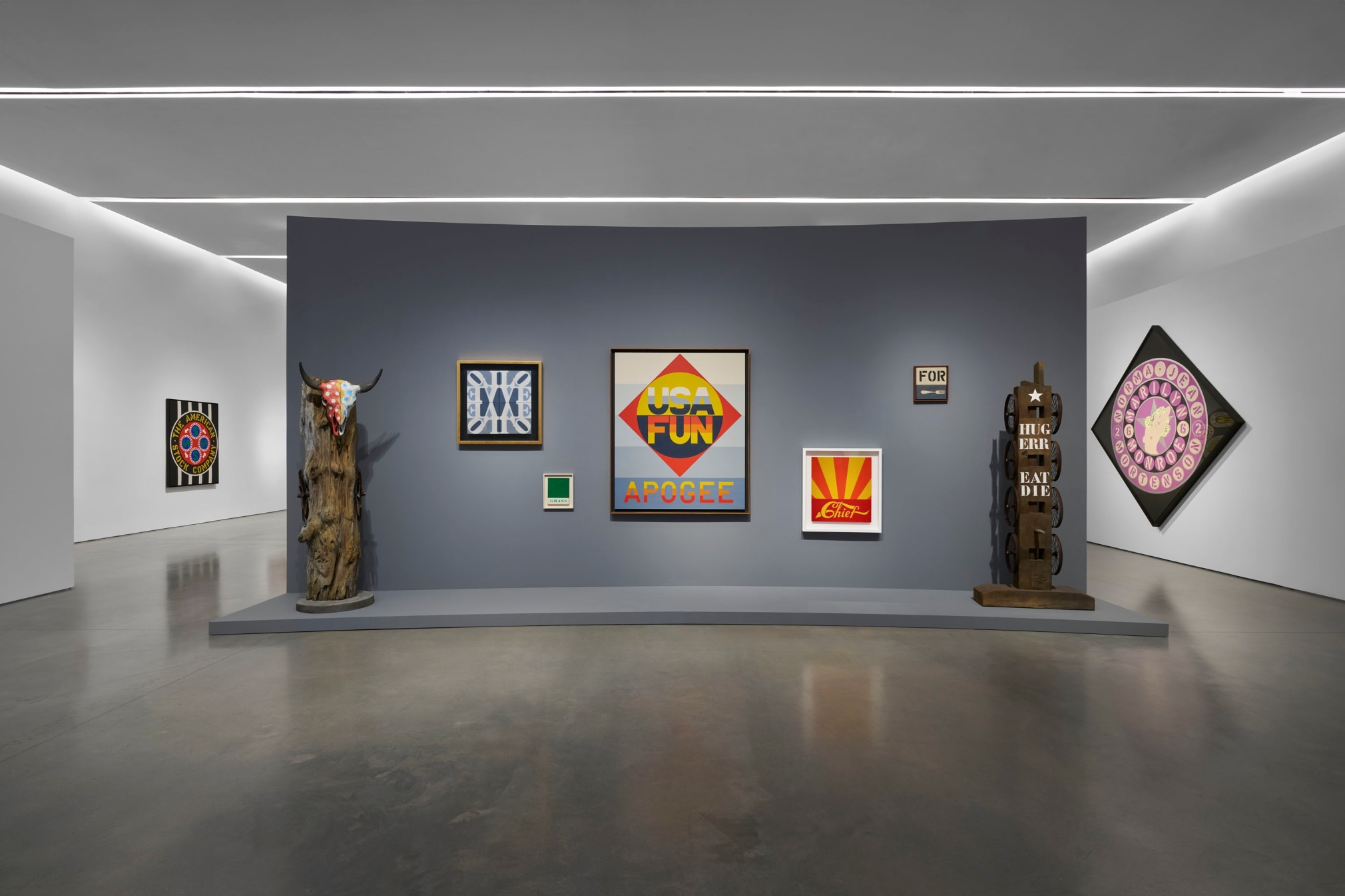 Installation view, Robert Indiana: The American Dream, Pace Gallery, New York, May 9&ndash;August 15, 2025