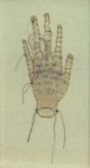 Lesley Dill Poem Hand (I Am Afraid...), 1992