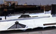 Andrew Lenaghan Rooftop View towards Verrezano with Chimneys and Skylight