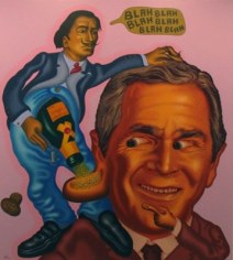 Peter Saul Dali Advises the President, 2004