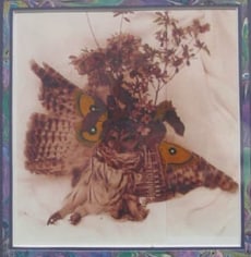 Charles Marsh Untitled (Owl with Butterfly Wings and Flowers), c.1990