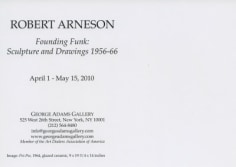 Robert Arneson exhibition announcement card 2010 (back)