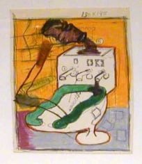 Peter Saul Untitled (Toilet Study), c. 1961