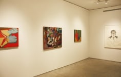 Installation view, Jack Beal, Alfred Leslie, and Philip Pearlstein and the Emergence of a New Realism: Paintings and Drawings, 1960-1990, George Adams Gallery, New York, 2012.