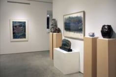 Installation view, Robert Arneson, Troublesome Subjects: Three Decades of Paintings, Sculptures, and Works on Paper, 2013.