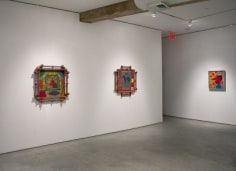 Installation view, Roy De Forest, A Simple Life: Small-Scale Paintings from 2000-2003, George Adams Gallery, New York, 2013.