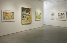 Installation view, Peter Saul, Radical Figure: Paintings and Drawings from the 1960s and 1970s, George Adams Gallery, New York, 2013.