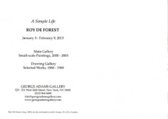 Roy De Forest exhibition announcement card (back), 2013