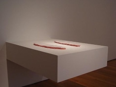 ERICK SWENSON, Killer Whale (White Parts), 2003, polyurethane, acrylic, wood, steel, 10 1/2 x 33 x 45 inches