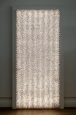 Pandora, clear cast resin bullets, lightbox, 80 x 39.8 x 7.5 in.