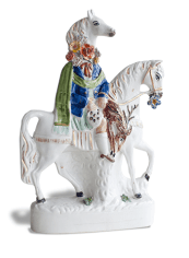 Individual shot of 'Whose Riding Who ? (Whose Taking Who For a Ride)' ceramic with hand painting