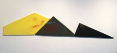Three painted triangles