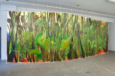 Jungle painting on gallery wall