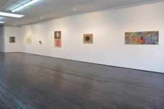 Installation view of McCarthy abstracts