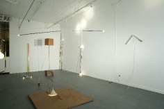 Multiple homemade light fixtures, gallery view