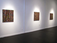 Installation view of Xyler Jane abstracts