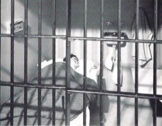 Artist photo of mannequin inside of prison