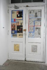 View of gallery door with plastered windows