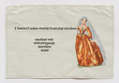 China Marks Words From My Mother, 2017 Fabric, thread, fusible adhesive