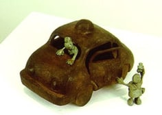 Cop Car with Two Figures