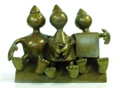Three Figures on Rail