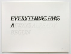 Cody Trepte, Everything Has Already Begun, 2009