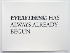 Cody Trepte, Everything Has Already Begun, 2009