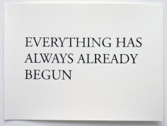 Cody Trepte, Everything Has Already Begun, 2009