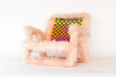 Becca Van K,  Macram&eacute; Chair&nbsp;(Pink Fuzzy),&nbsp;2020