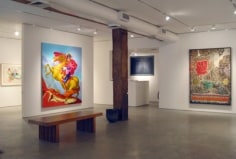 Installation view, Circle of Friends: Paintings, Drawings and Sculptures by Robert Arneson, Joan Brown, Roy De Forest, Peter Saul and William T. Wiley,​ George Adams Gallery, New York, 2011.