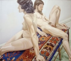 Philip Pearlstein 'Male and Female Models on Bench,' 1975