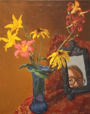 Jack Beal Self-Portrait with Rudbeckias and Daylilies  1988