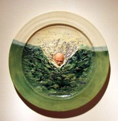 Robert Arneson Stream-A-Head Plate, 1976