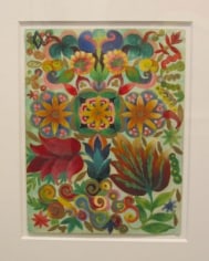Minnie Evans 'Untitled (floral design),' c. 1965