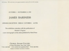 James Barsness, Show Announcement (continued)